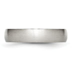 Brushed Half-Round Wedding Band in Stainless Steel, 5mm