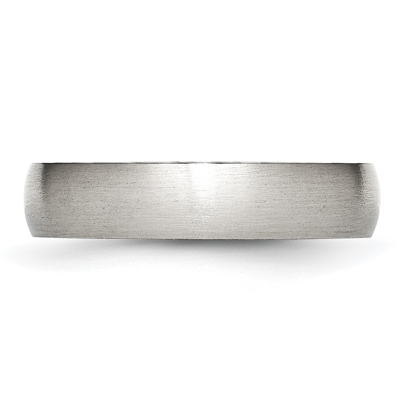 Brushed Half-Round Wedding Band in Stainless Steel, 5mm
