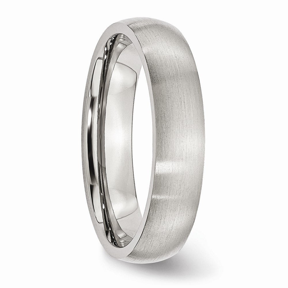 Brushed Comfort-Fit Wedding Band in Stainless Steel, 5mm