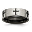 Crosses Wedding Band in Stainless Steel, 7mm