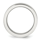 Stainless Steel Antiqued/Polished Double Row Beaded 8mm Band