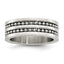 Beaded Double-Row Wedding Band in Stainless Steel, 8mm