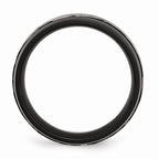 Black IP-Plated Wedding Band in Stainless Steel, 8mm
