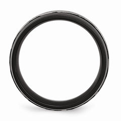 Sophia Jewelers Stainless Steel Black IP-Plated Engravable Wedding Band