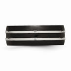 Black IP-Plated Wedding Band in Stainless Steel, 8mm