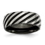 Black IP Swirl Wedding Band in Stainless Steel, 8mm