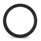 Striped Wedding Band in Stainless Steel, 8mm