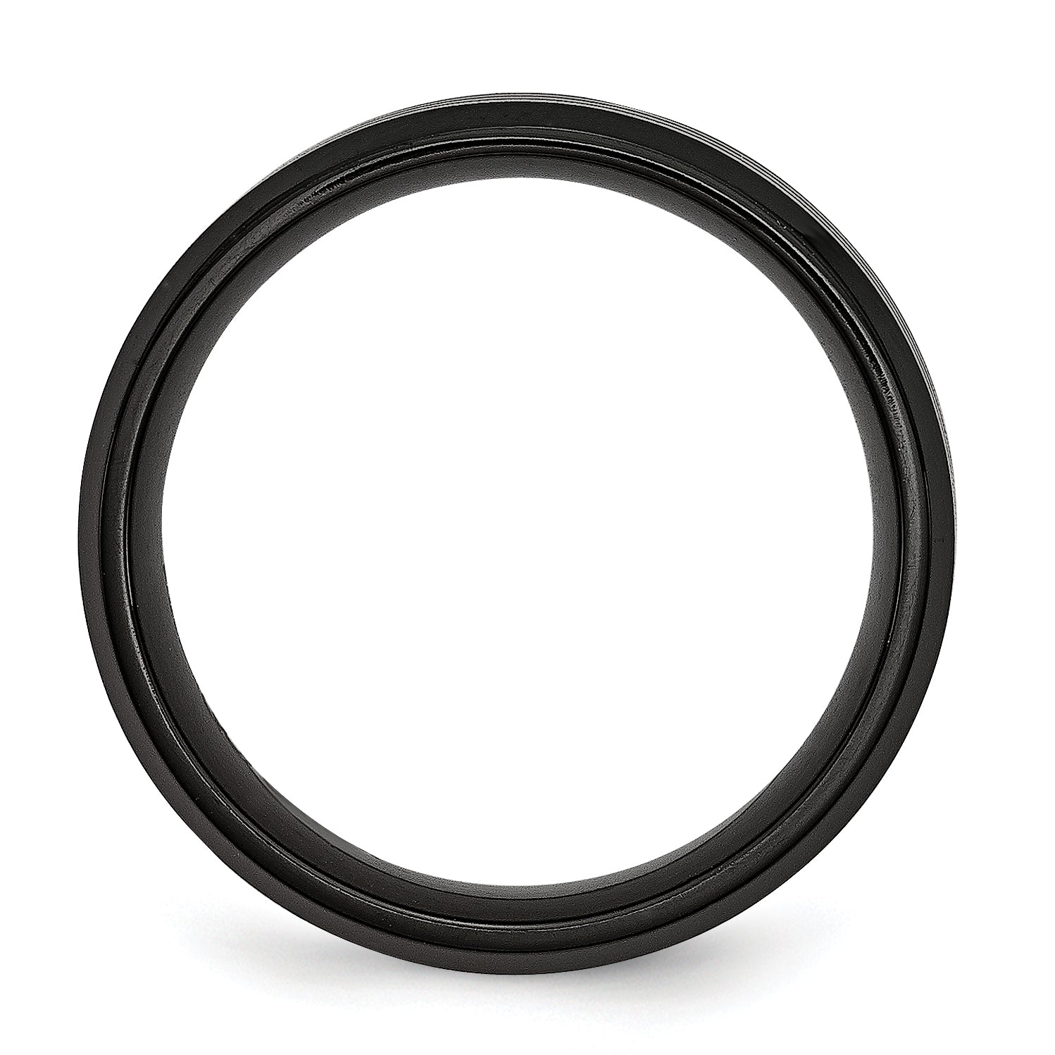 Striped Wedding Band in Stainless Steel, 8mm