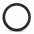 Striped Wedding Band in Black IP-Plated Stainless Steel, 8mm
