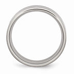 Black IP-Plated Striped Wedding Band in Stainless Steel, 8mm