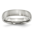 Brushed Comfort-Fit Wedding Band in Stainless Steel, 5mm
