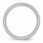 Sophia Jewelers Brushed Stainless Steel Comfort Fit 6mm Wedding Band