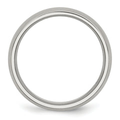Stainless Steel Brushed 6mm Half Round Band