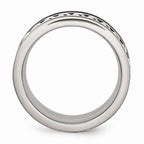 Chain Inlay Wedding Band in Stainless Steel, 10mm