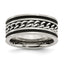 Chain Inlay Wedding Band in Stainless Steel, 10mm