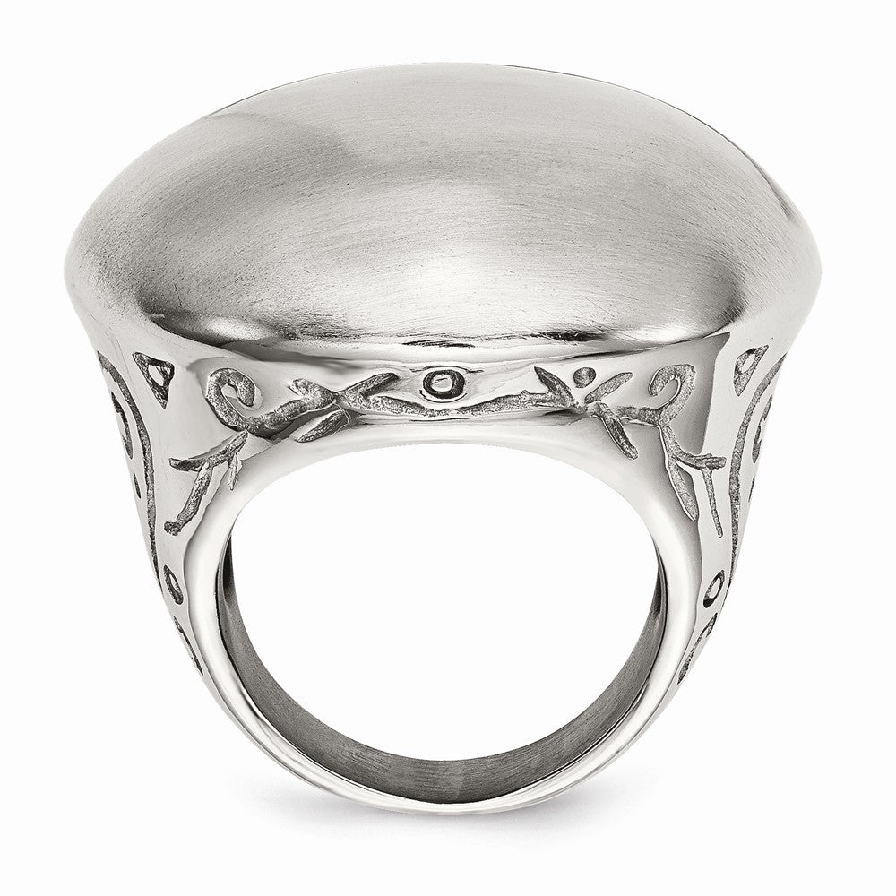 Sophia Jewelers Stainless Steel Matte Textured Fashion Ring for Modern Elegance