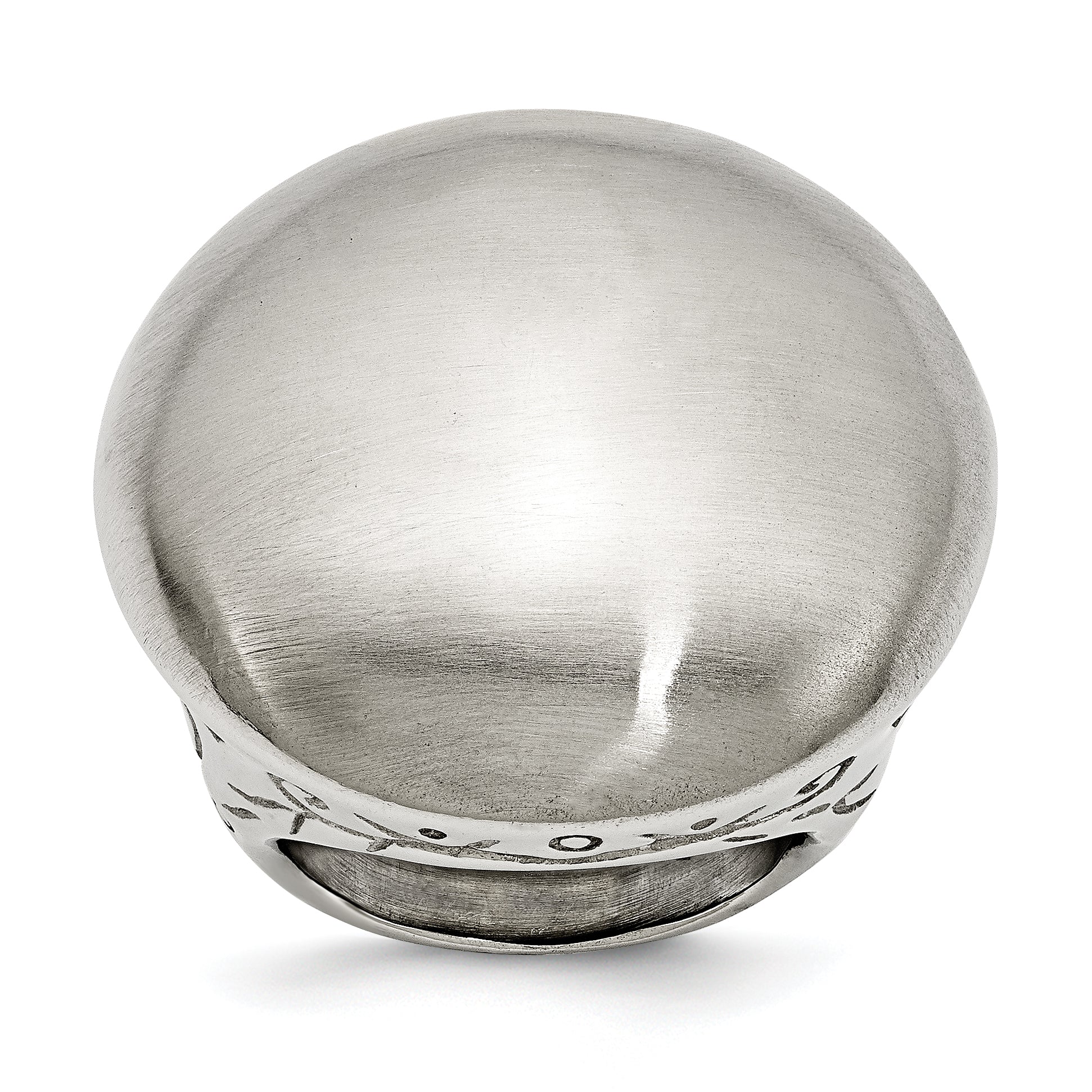 Stainless Steel Matte WithTextured Sides Ring Main image