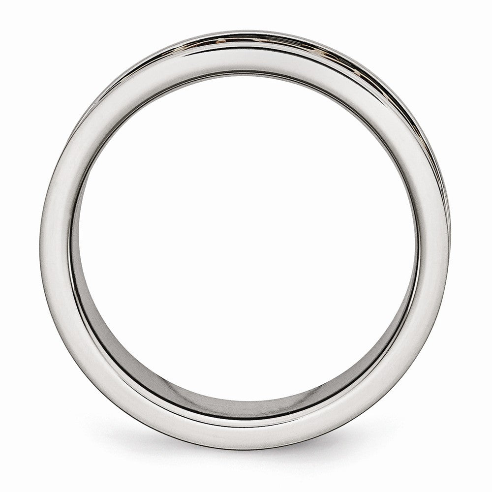 Crosses Ring in Stainless Steel with Brown IP Plating, 8mm