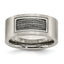 Stainless Steel Brushed WithGrey Cable Inlay 10mm Band