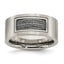 Men's Engravable Stainless Steel Ring with Polished and Brushed Finish