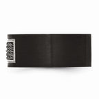 Black IP Wire-Inlay Wedding Band in Stainless Steel, 10mm