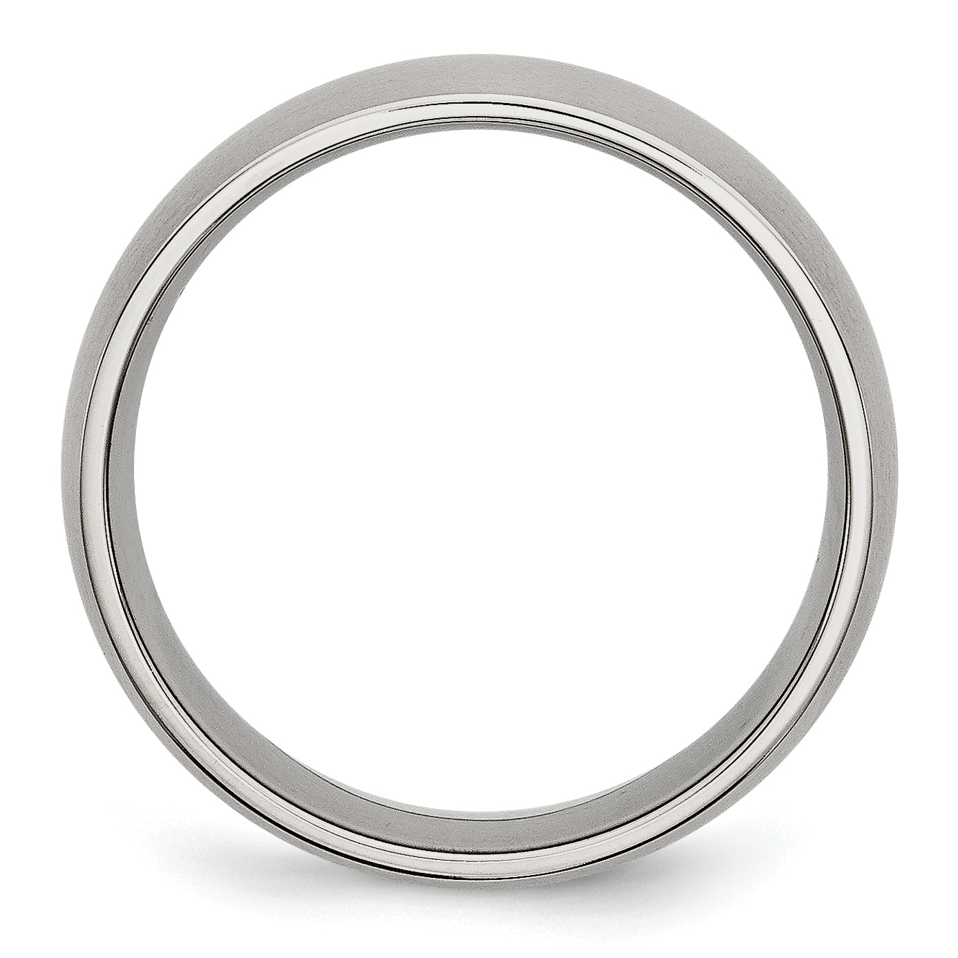 Stainless Steel Brushed 7mm Half Round Band Secondary image