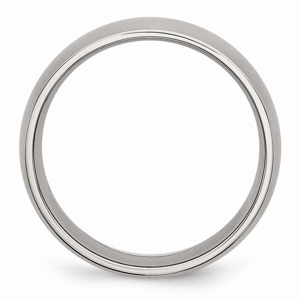Elegant Stainless Steel Wedding Band with Brushed Finish, Engravable