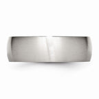 Brushed Comfort-Fit Wedding Band in Stainless Steel, 7mm