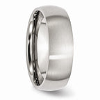 Brushed Comfort-Fit Wedding Band in Stainless Steel, 7mm