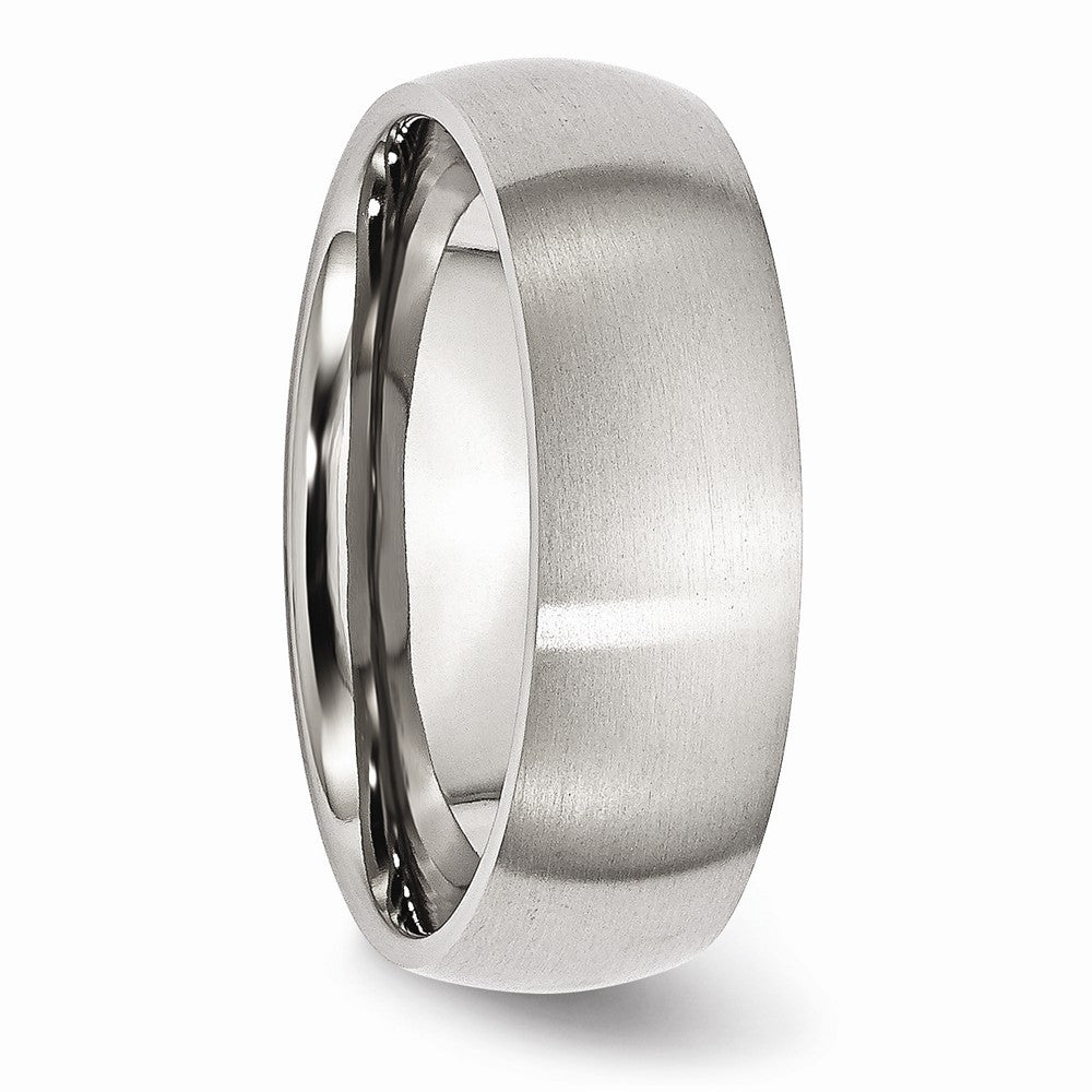 Brushed Comfort-Fit Wedding Band in Stainless Steel, 7mm