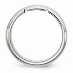 Polished & Textured Wedding Band in Stainless Steel, 9mm