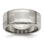 Polished & Textured Wedding Band in Stainless Steel, 9mm