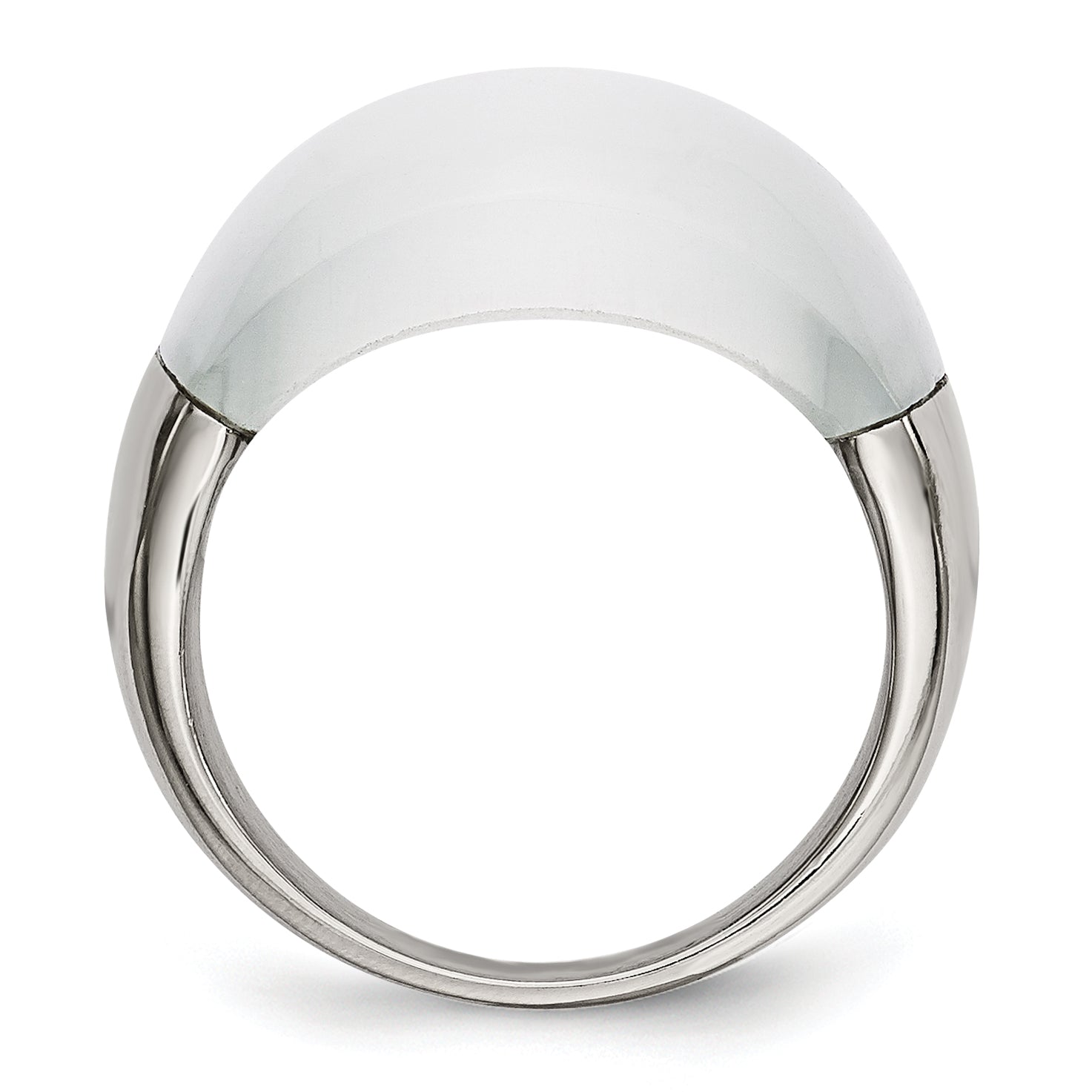 Stainless Steel 12mm Cat's Eye Ring Secondary image