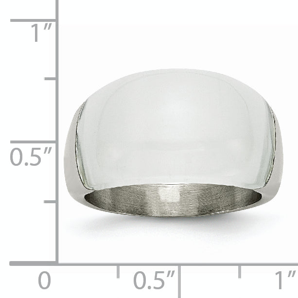 Stainless Steel 12mm Cat's Eye Ring