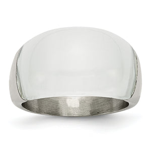 White Cat's Eye Statement Ring in Stainless Steel, Brushed, Size 6 - Sophia Jewelers