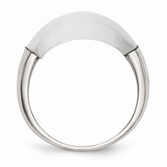 Sophia Jewelers Stainless Steel Cat's Eye Ring with Brushed Finish - 6