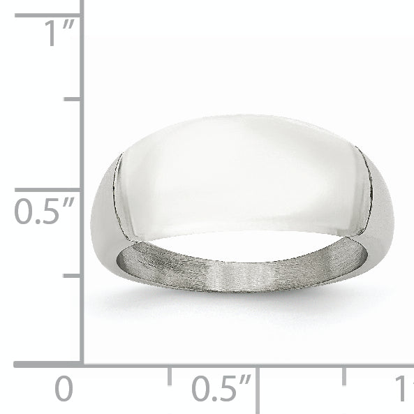 Stainless Steel 8mm Cats Eye Ring