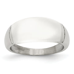 Stainless Steel 8mm Cats Eye Size 7 Ring
