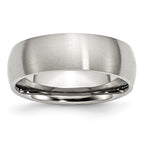 Brushed Comfort-Fit Wedding Band in Stainless Steel, 7mm