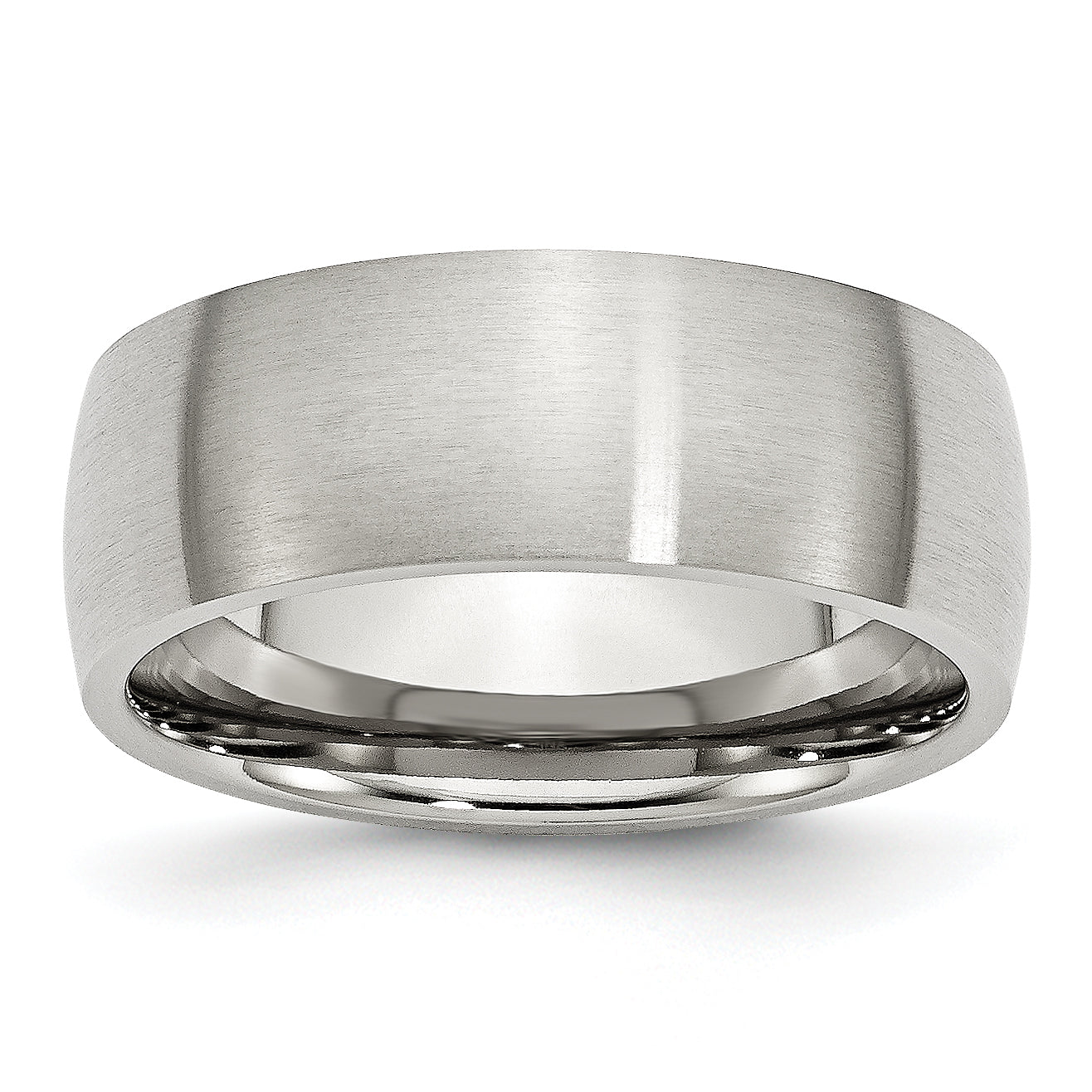 Stainless Steel Brushed 8mm Half Round Band Main image