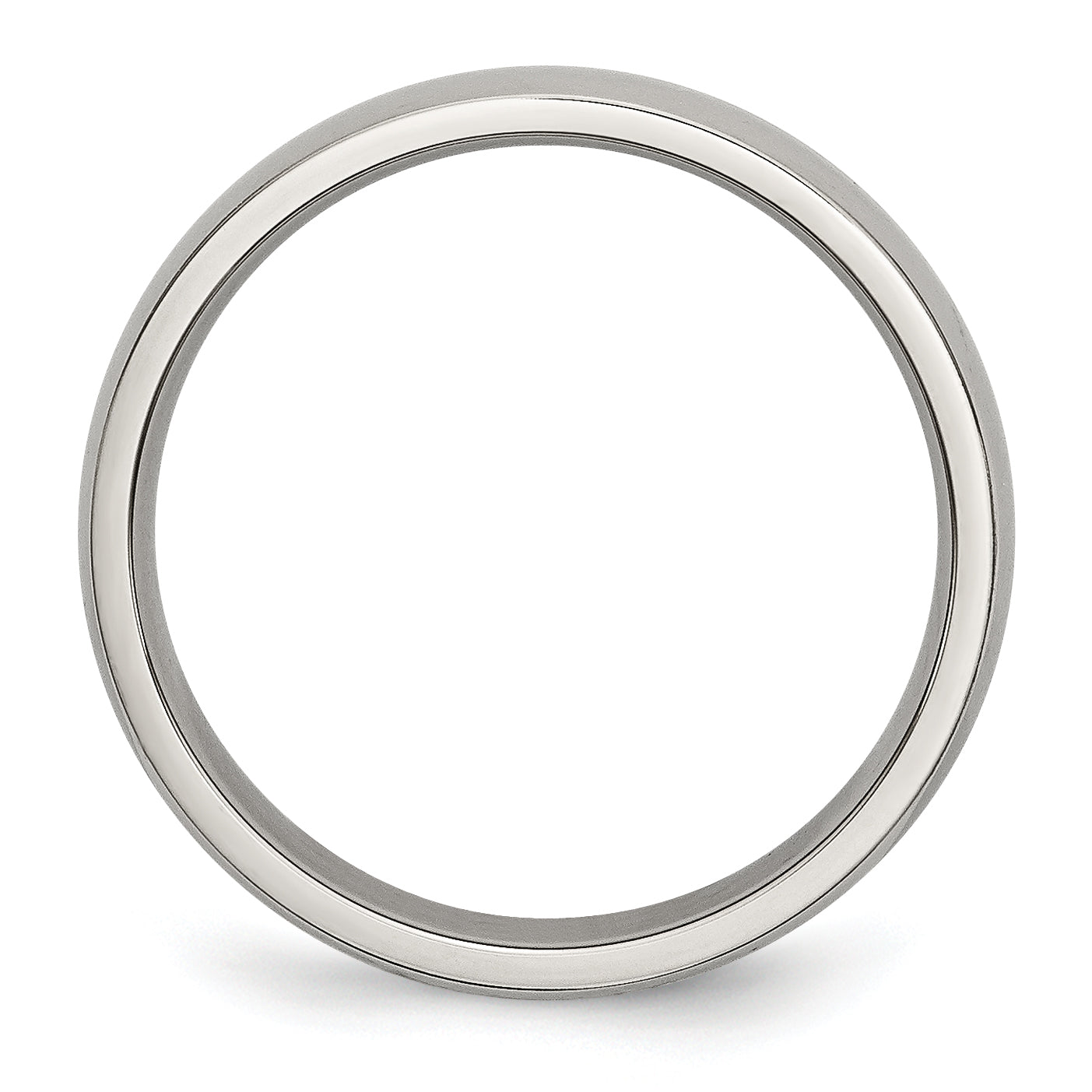 Comfort-Fit Half-Round Wedding Band in Stainless Steel, 4mm Secondary image