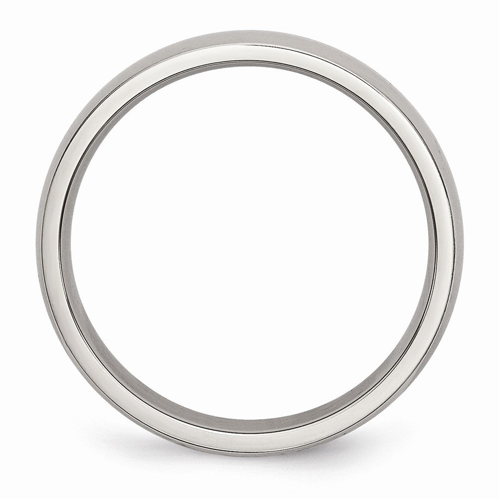 Comfort-Fit Half-Round Wedding Band in Stainless Steel, 4mm Secondary image
