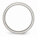 Comfort-Fit Half-Round Wedding Band in Stainless Steel, 4mm