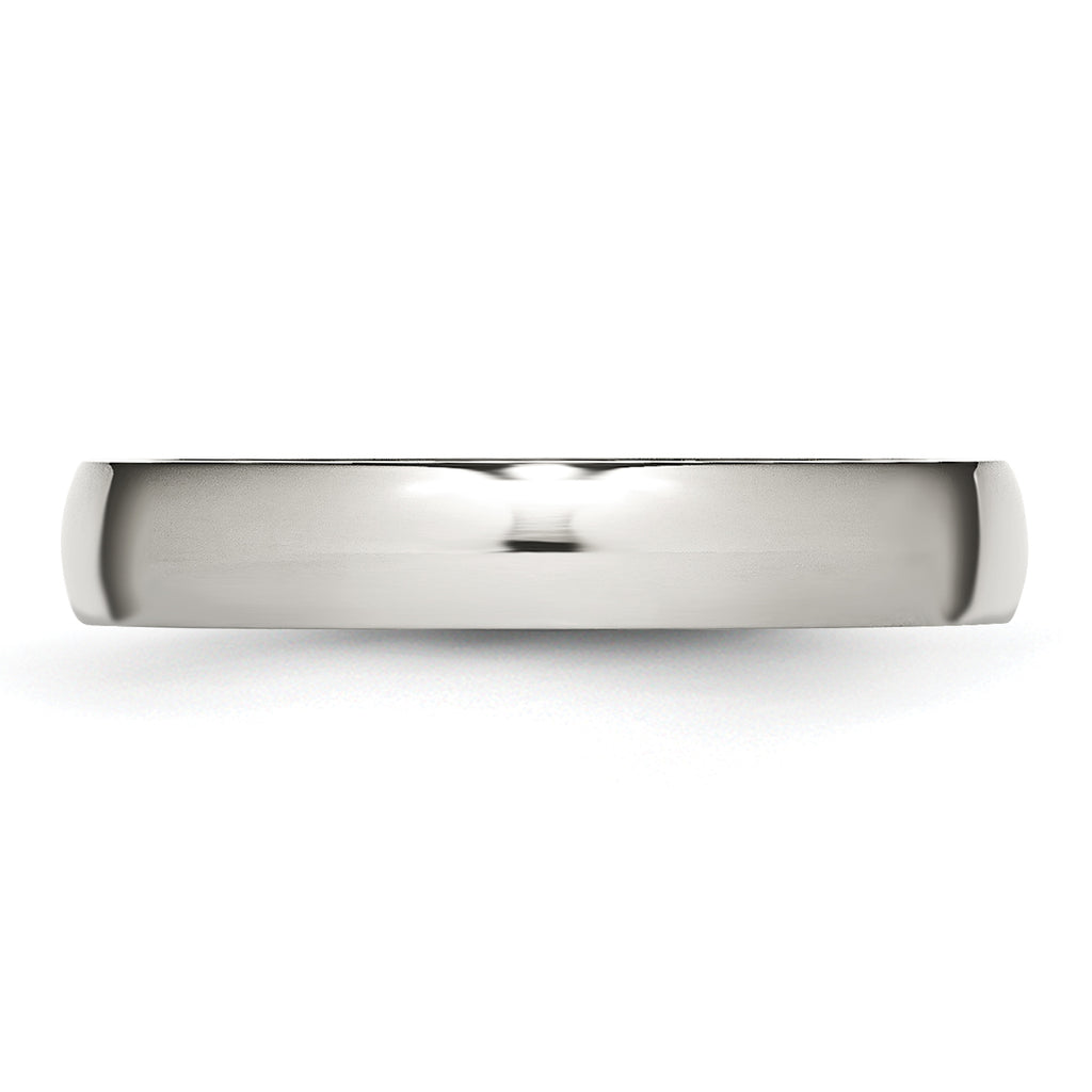 Comfort-Fit Half-Round Wedding Band in Stainless Steel, 4mm
