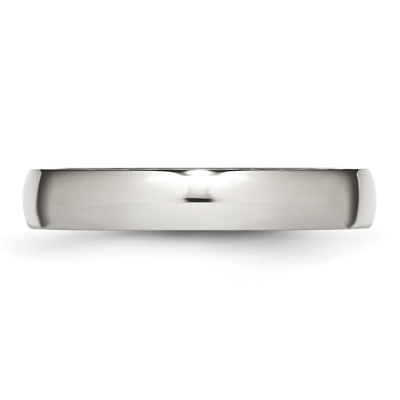 Comfort-Fit Half-Round Wedding Band in Stainless Steel, 4mm