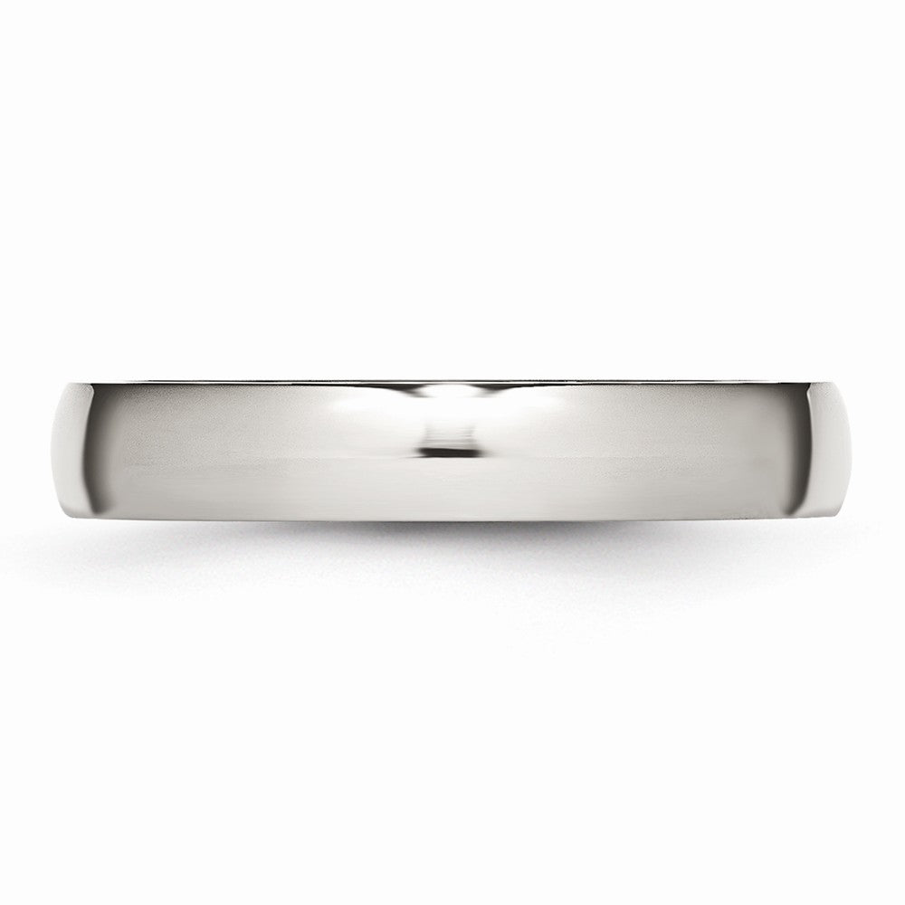 Comfort-Fit Half-Round Wedding Band in Stainless Steel, 4mm