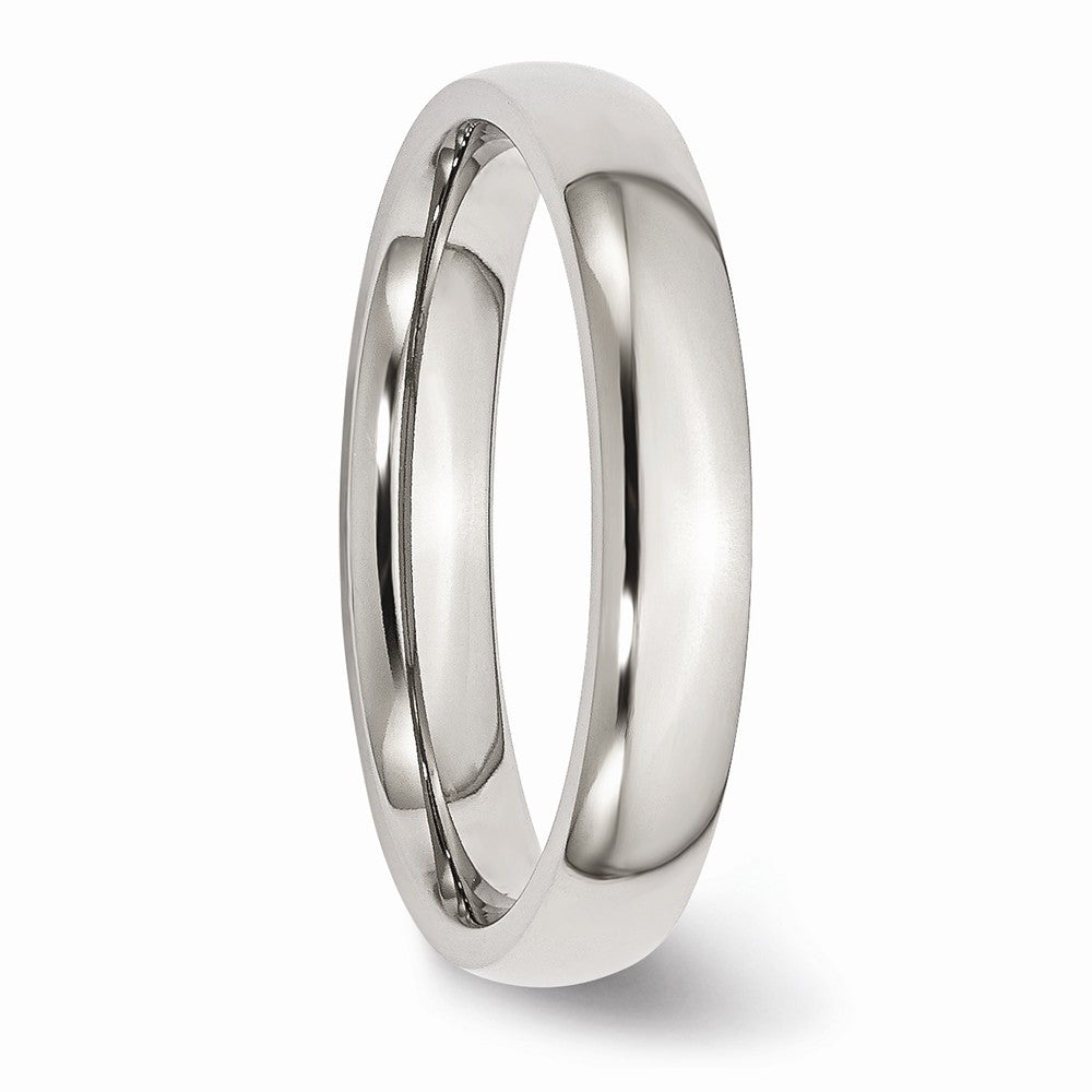 Comfort-Fit Half-Round Wedding Band in Stainless Steel, 4mm