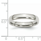 Comfort-Fit Half-Round Wedding Band in Stainless Steel, 4mm