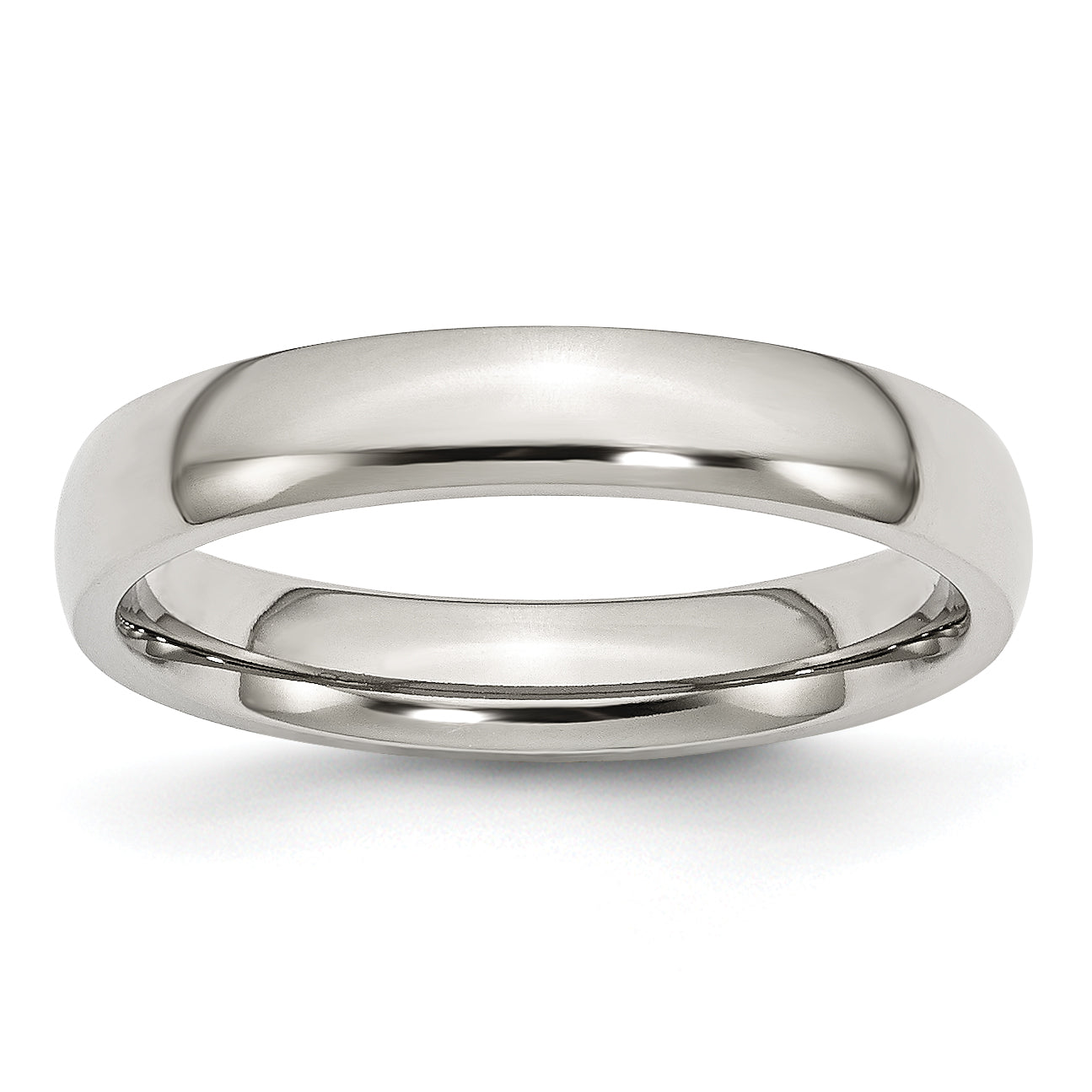 Stainless Steel Polished 4mm Half Round Band Main image