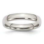 Stainless Steel Polished 4mm Half Round Band